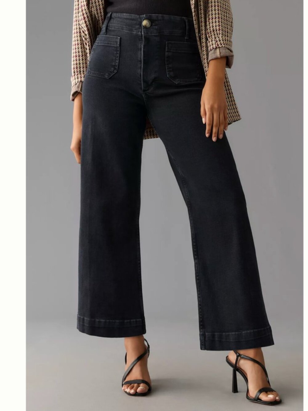 Anthropologie Maeve Colette High-Rise Wide-Leg Cropped Jeans